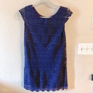 Navy lace dress